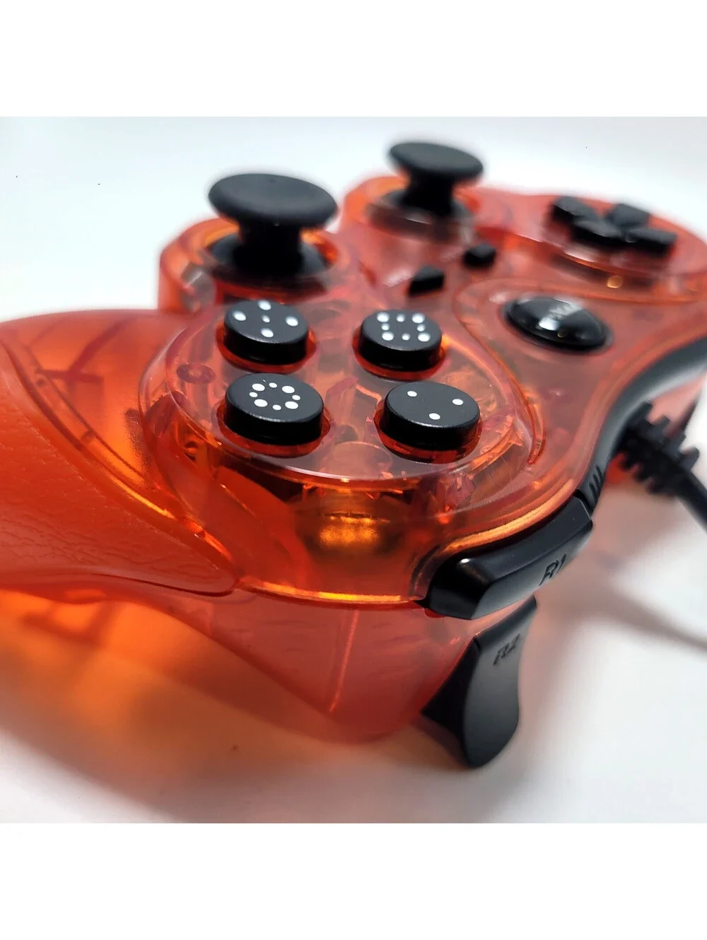 PlayStation 3 Wired Controller PS3 / PC / USB TTX Tech - Clear Red - NEW IN BOX!